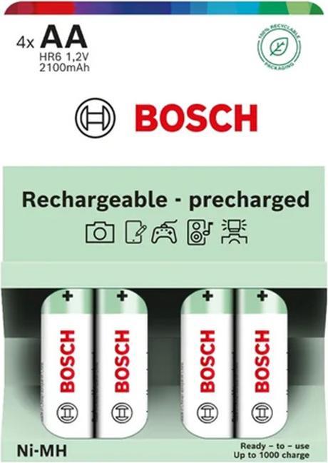 Image du produit BOSCH VORGELADENE BATTERIEN 4 STK. AA HR6B4P2100/00 2100mAh (4 pcs, AA, 2100 mAh)