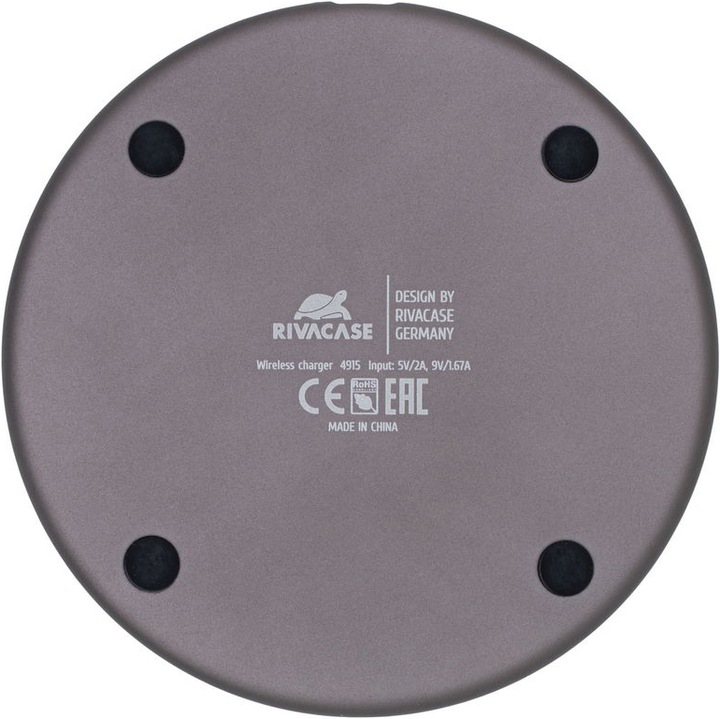 Image du produit Rivacase chargeur Wireless Pad sans fil rapide tissu gris (10 W)