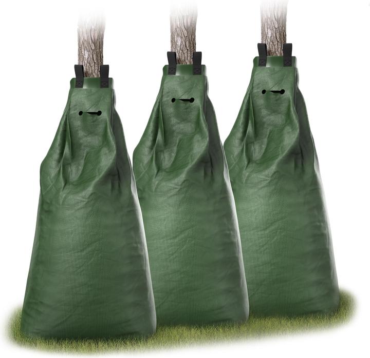 Brandson 3x Bewässerungssack, Bewässerungssystem, Bewässerungsbeutel 75 L, Ösen für Diebstahlschutz (Irrigation kit)