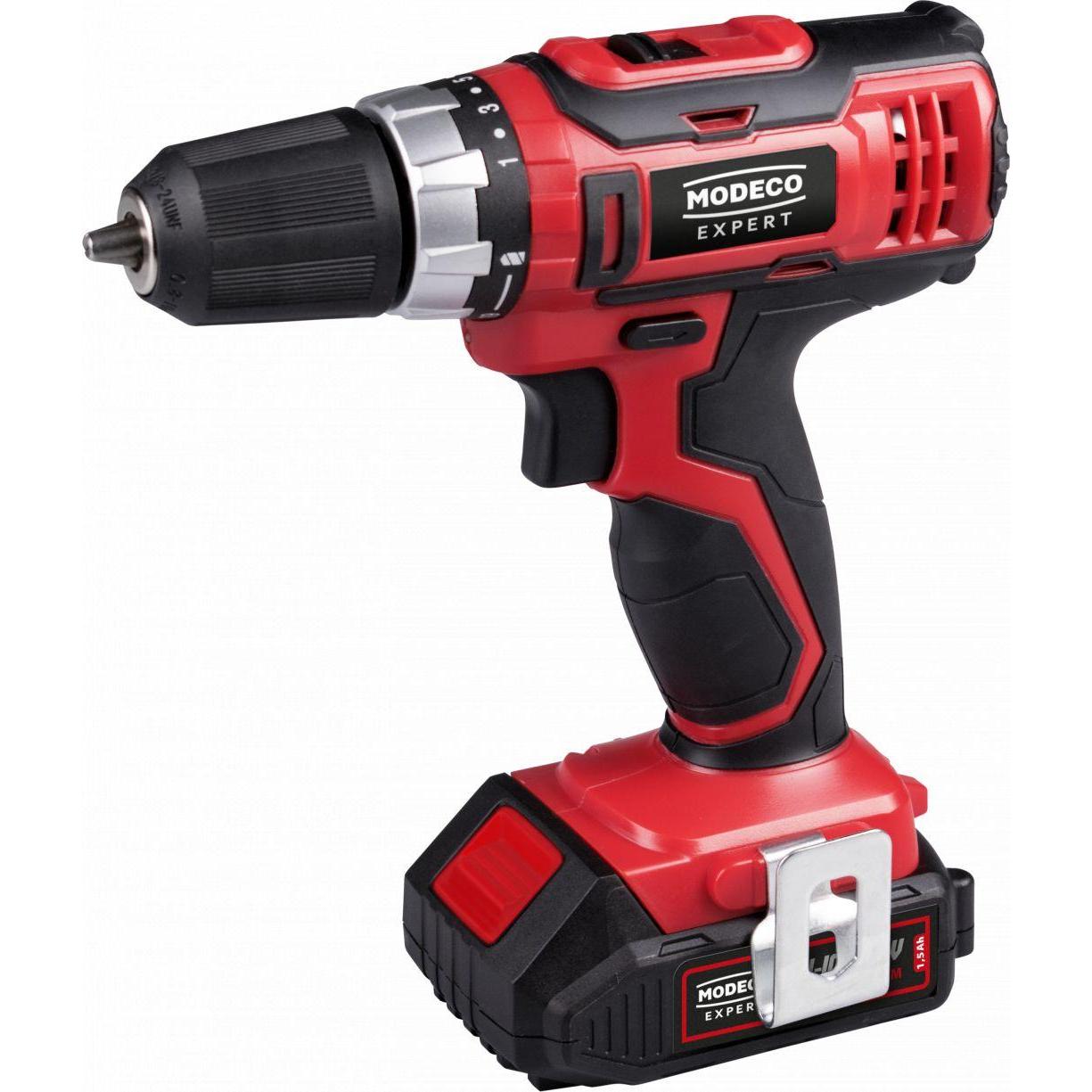 Modecom, Bohrmaschine + Akkuschrauber, MN-91-136 drill with 18 V 1 x 1.5 Ah battery (Akkubetrieb)
