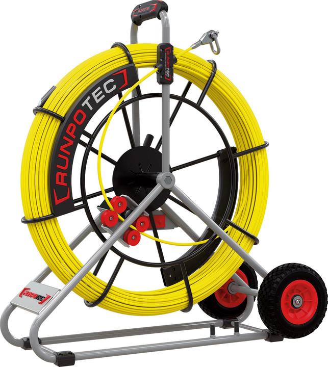 Runpotec Glass fibre rod 9mm 120m incl. steel reel (120 m)