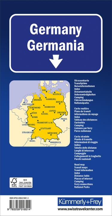 Actual product image Germany Road Map 1:750 000