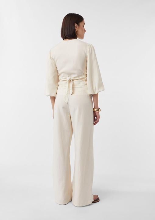 Image du produit Comma Bluse Bluse aus Leinenmix zum Knoten | x Füsun Lindner (46)
