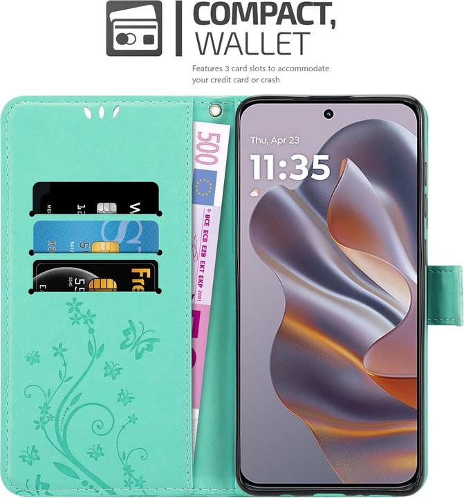 Produktbild Cadorabo Hülle für Motorola Moto Edge 50 Neo mit Blumen Muster (Motorola Moto Edge 50)