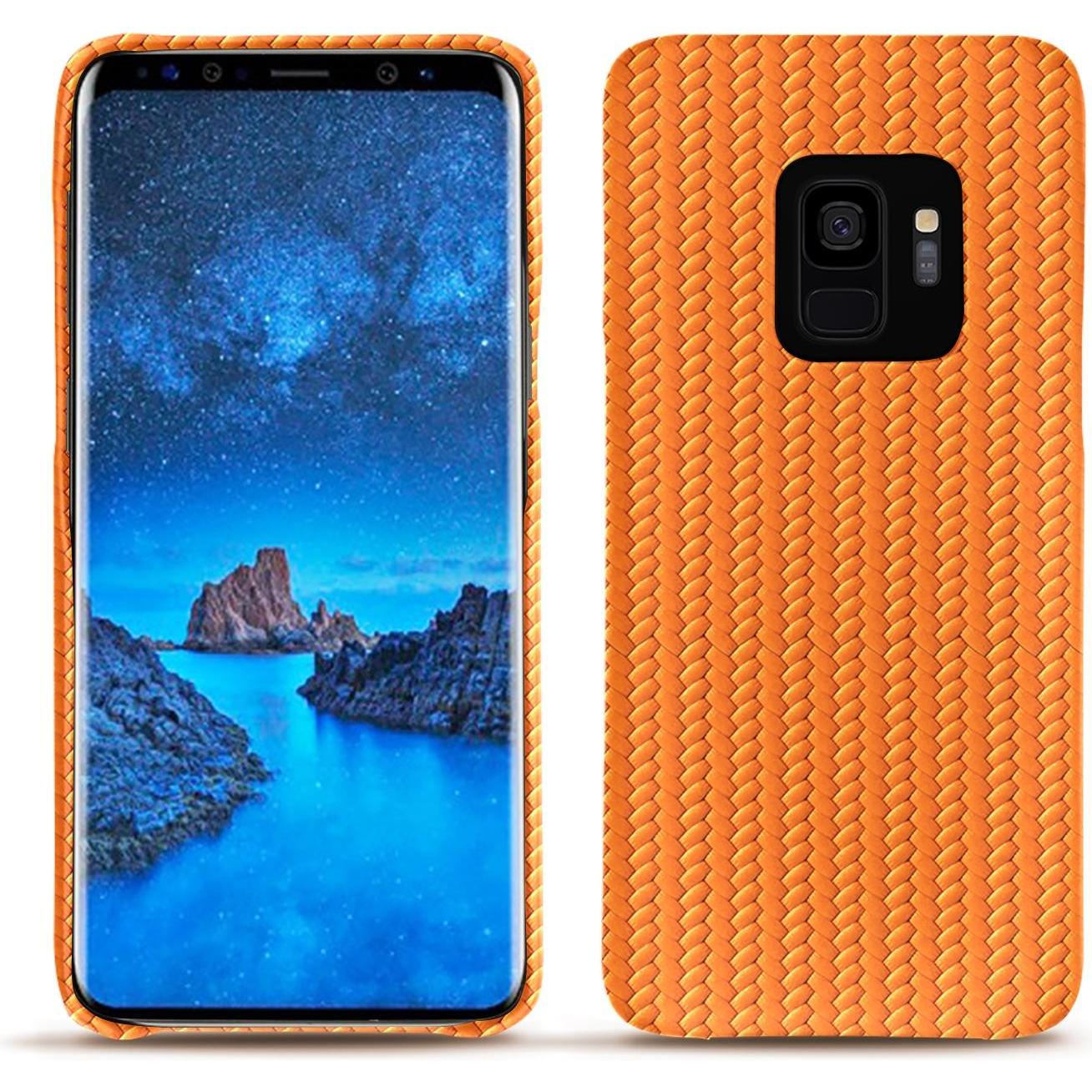 Thumbnail - Noreve Lederschutzhülle (Samsung Galaxy S9), Smartphone Hülle, Orange