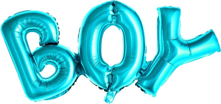 Partydeco Blauer Luftballon "Boy" (1 x)