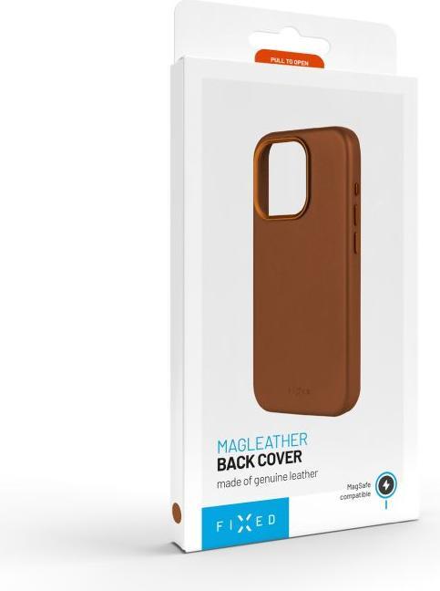 Actual product image Fixed MagLeather | Back | Apple | iPhone 16 Plus | Leather | Brown (Apple iPhone 16 Plus)