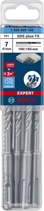 Produktbild Bosch Professional Zubehör EXPERT SDS plus-7X Hammerbohrer, 7 x 100 x 165 mm, 10-tlg. (7 mm)
