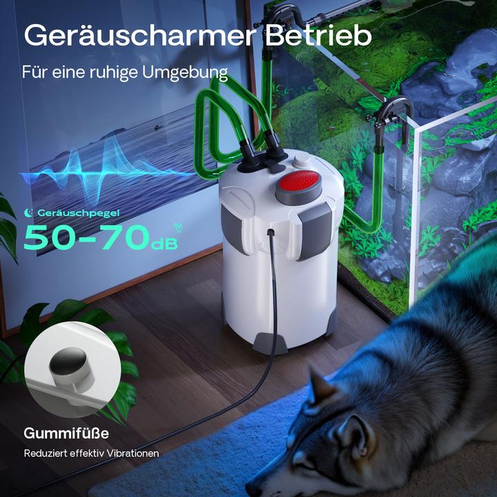 Image du produit SunSun HW-304 Aquarium bio filtre extérieur 2000l/h 4 Phases Matériaux et Pompe (1000 l, Filtres externes, Eau douce, Eau salée)