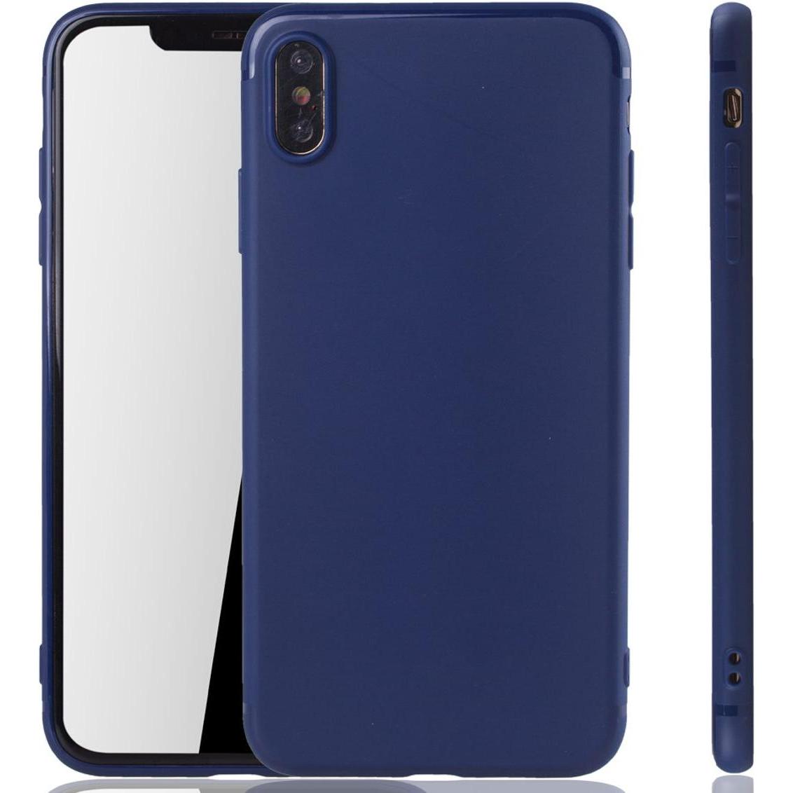 König Design Apple iPhone XS Max Handyhülle Schutzcase Backcover Tasche Hülle Case Etuis Blau (Apple iPhone XS Max), Sma...