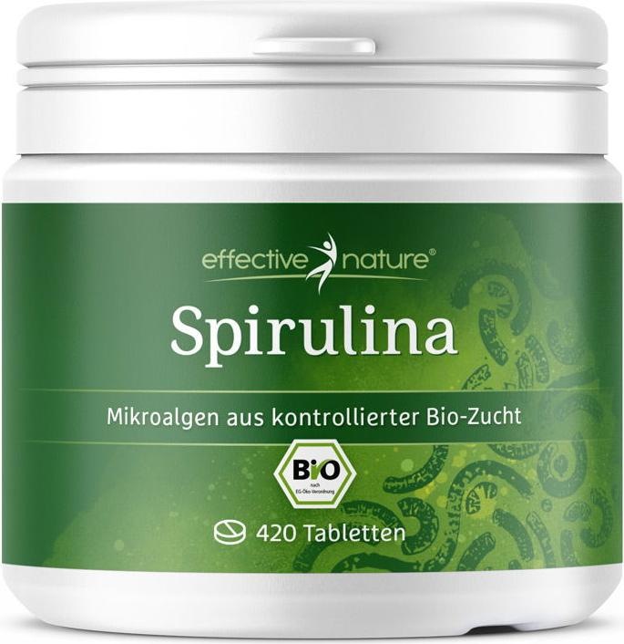 Image du produit Effective Nature Spiruline biologique (420 pièce(s), Cachets, 210 g)