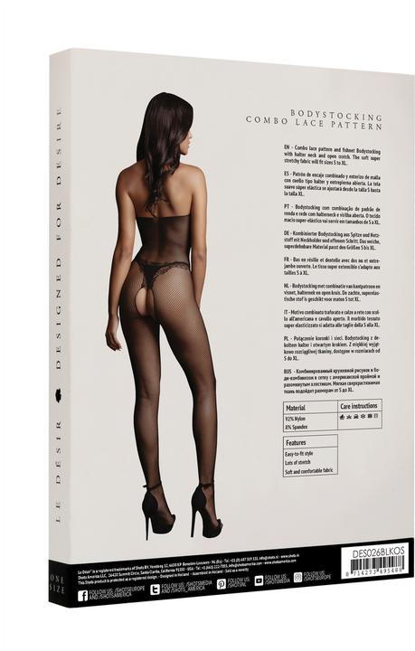 Actual product image Le Désir Fishnet and Lace Bodystocking (One size)