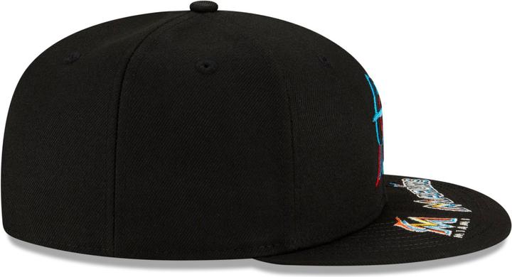 Produktbild New Era 59Fifty Cap - GRAPHIC VISOR Miami Marlins - 7 1/4 (7 1/4)