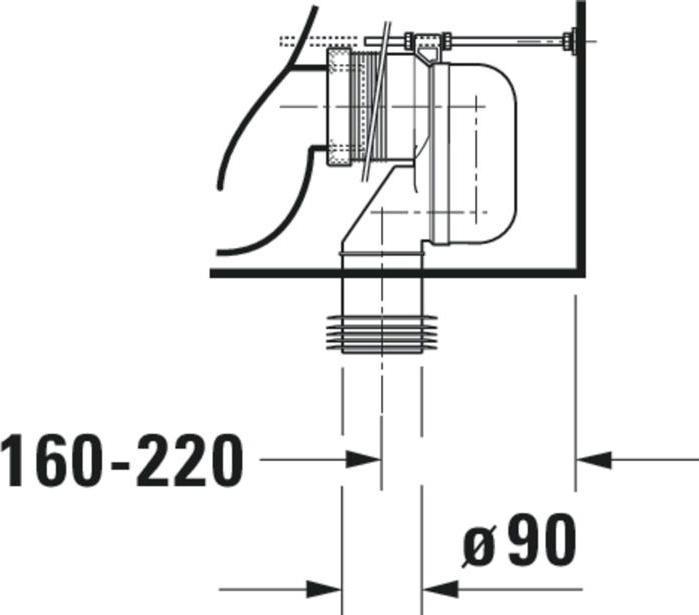 Produktbild Duravit Stand-WC-Kombination DURASTYLE tief, 370x630mm, Abgang Vario weiss