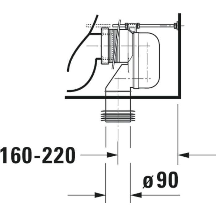 Thumbnail - Duravit, WC Deckel, Stand-WC-Kombination DURASTYLE tief, 370x630mm, Abgang Vario weiss WG