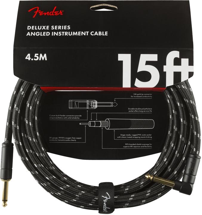 Produktbild Fender Kabel Deluxe 4,5m bk tweed angled (4.50 m)