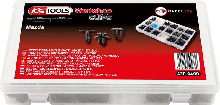 Actual product image KS Tools Trim Clips Assortment-Mazda, 475 pcs