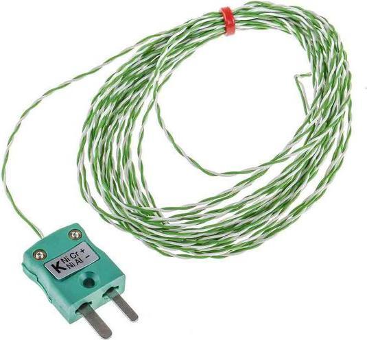 Produktbild RS PRO Type K IEC 1/0.2mm Thermocouple+Plug 5m
