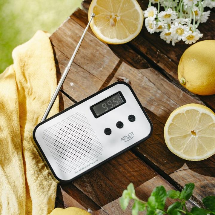 Actual product image Adler Interactive solution | Digital radio PLL AM/FM | AD 1907 | Alarm function | White/Black (AM, FM)