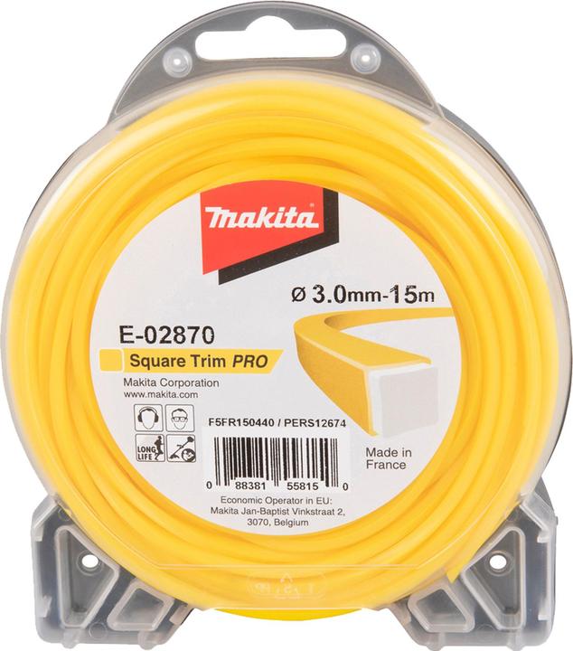 Produktbild Makita Mähfaden 4kant 3,0mmx15m (Rasenmäher, Trimmerfaden + Fadenspule)