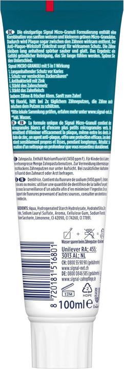 Nährwerte und Zutaten Signal Micro-Granuli (100 ml)