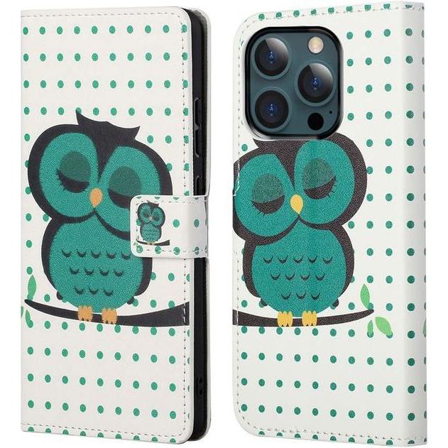 Thumbnail - MU Style Leder Bookcover Image Series (Apple iPhone 13 Pro Max), Smartphone Hülle, Mehrfarbig