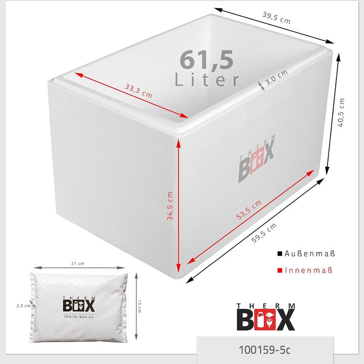 Actual product image Therm Box Styroporbox mit Kühlakkus (61.50 l)