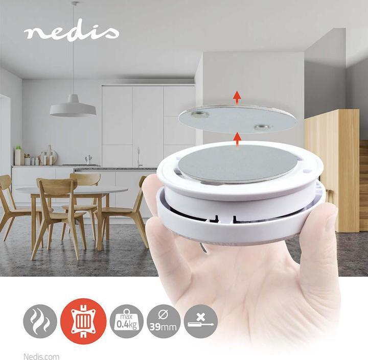 Image du produit Nedis Support de détecteur magnétique Diamètre : 39.4 mm Bande adhésive/métal Métal