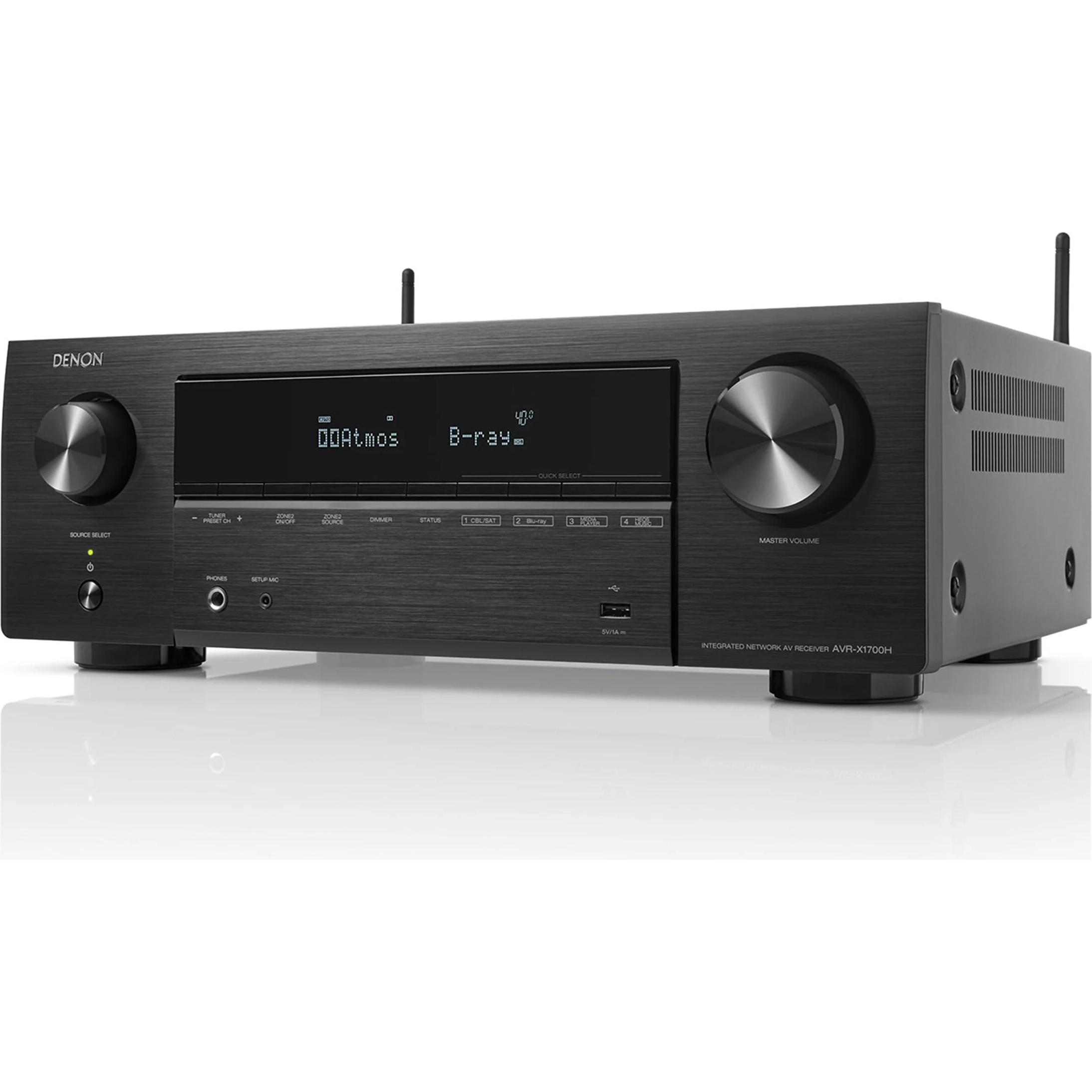 Denon AVR-X1700H (7.2 Kanal, AM, FM), AV Receiver, Schwarz