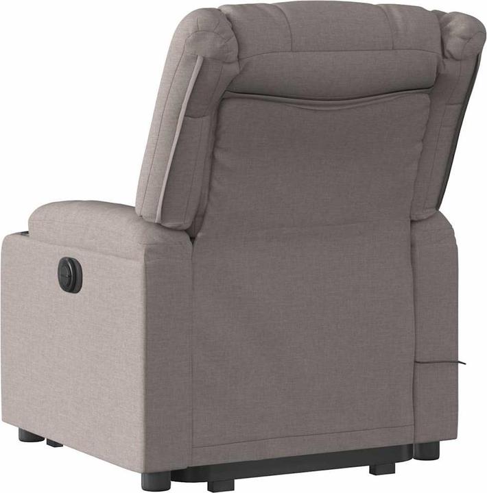 Actual product image vidaXL Electric massage chair with stand-up aid Taupe fabric