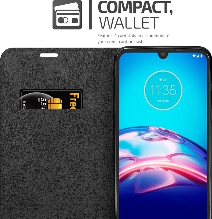 Actual product image Cadorabo Book Invisible Magnet Cover (Motorola Moto E6s)