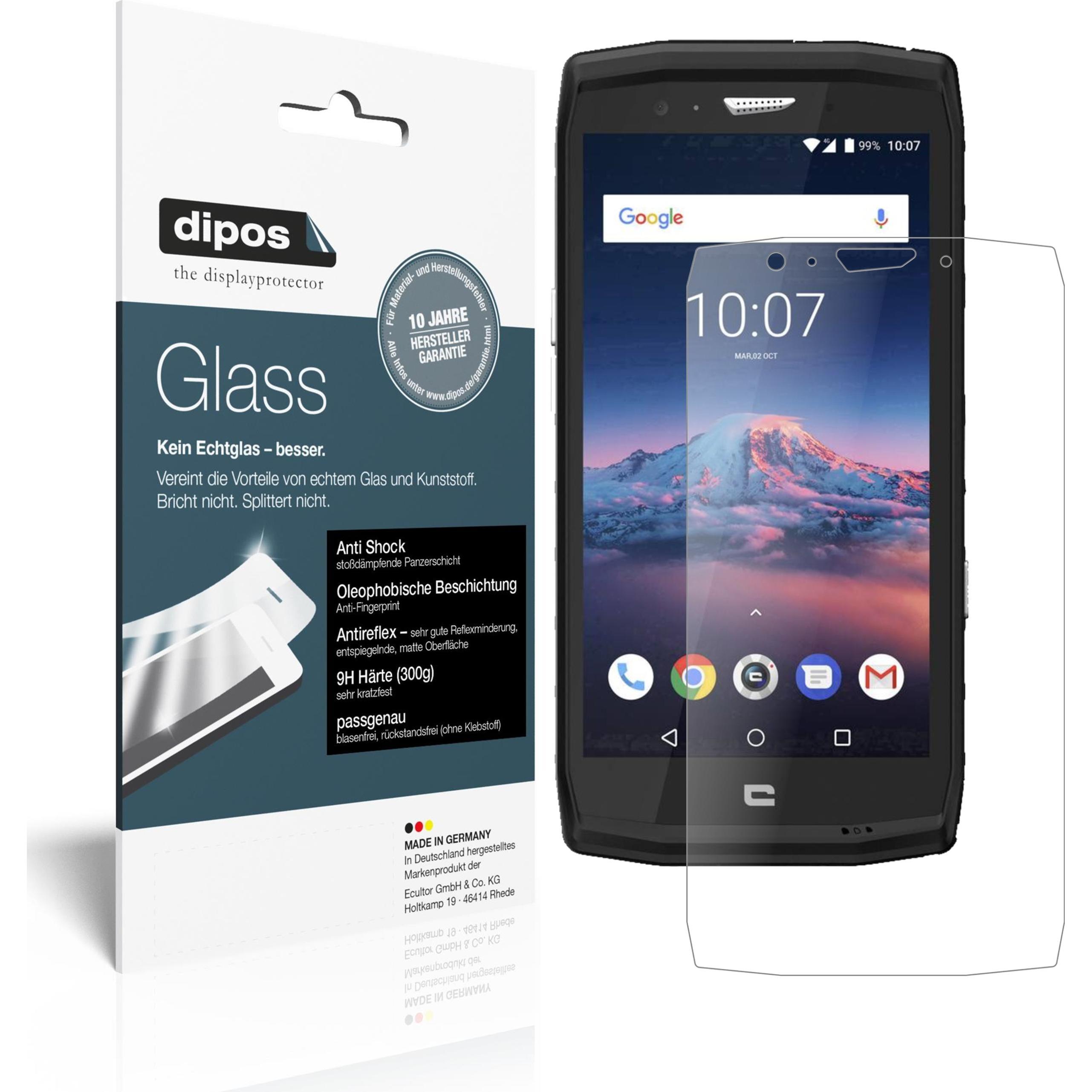 Dipos Displayschutz Anti-Shock (1 Stück, Crosscall Trekker X4), Smartphone Schutzfolie, Transparent