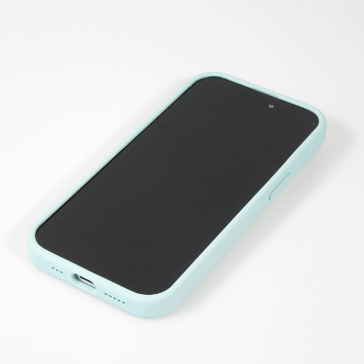 Produktbild PhoneLook Hülle Mattes Soft-Touch-Silikon mit Relieflinien Türkis (Apple iPhone 14)