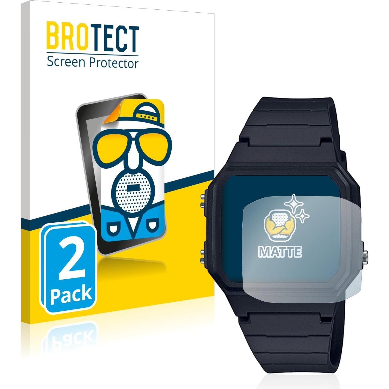 BROTECT Entspiegelungs-Schutzfolie Displayschutz Matt, Smartwatch Schutzfolie, Grau