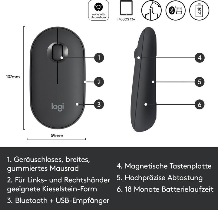 Image du produit Logitech Galet M350 (Sans fil)