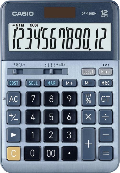 Image du produit Casio Calculatrice de poche CS-DF120EM (Cellules solaires)