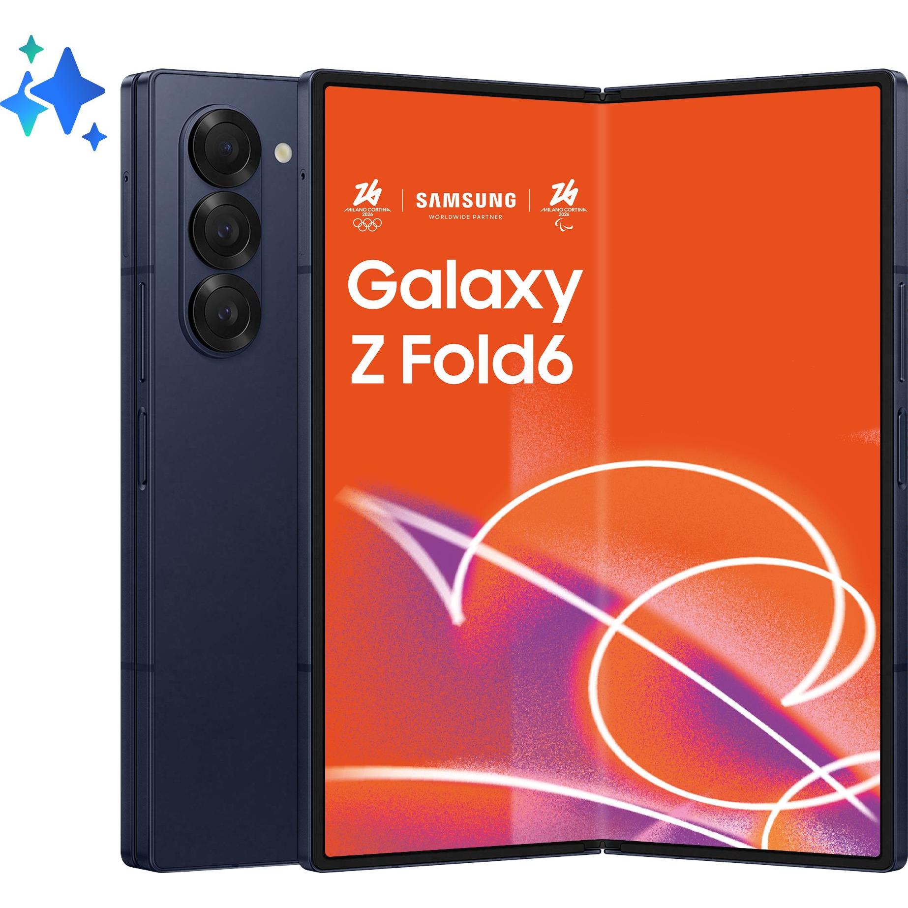 Samsung Galaxy Z Fold6 (1000 GB, Navy, 7.60", Dual SIM, 5G), Smartphone, Blau