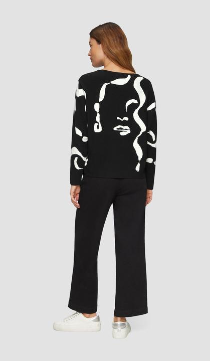 Produktbild s.Oliver Strickpullover Jacquard-Pullover mit Fledermausärmeln (38)