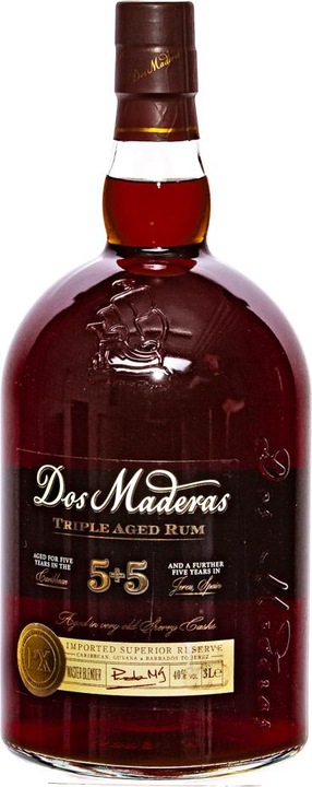 Actual product image Dos Maderas PX 5+5 Years Old Aged Rum 40% Vol. 3l