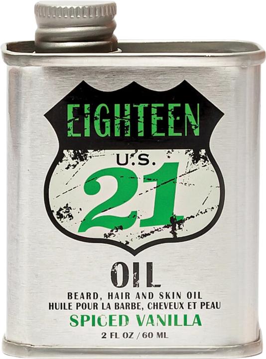 Actual product image 18.21 Man Made Hair Skin and Beard Oil for Men Spiced Vanilla - 50ml (50 ml)