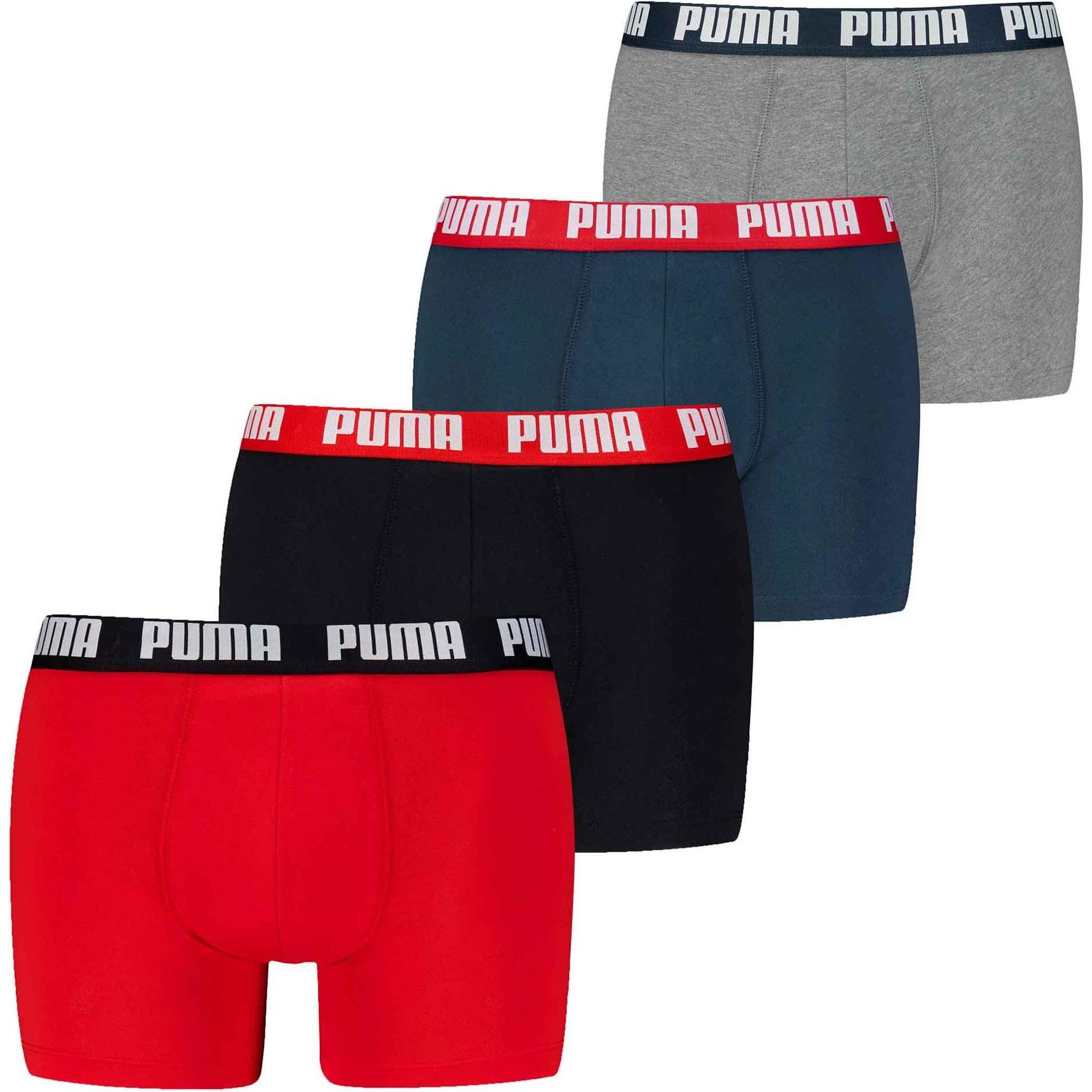 Puma, Herren, Unterhosen, Basic Boxer 4p Ecom, Mehrfarbig, (XXL, 4er Pack)