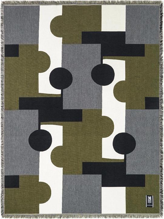 Actual product image Markslöjd Blanket Lia 250 x 150 cm, Green / White / Black (130 x 170 cm)