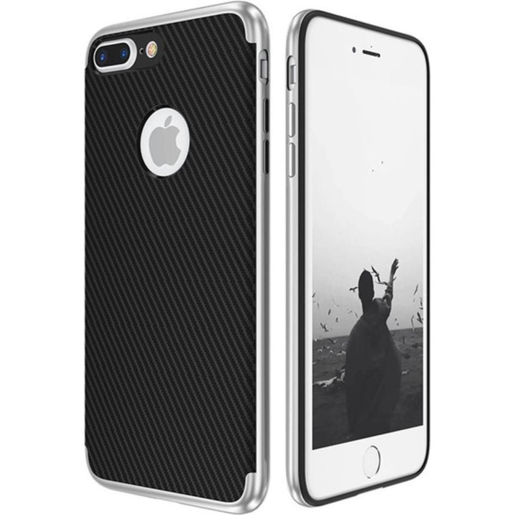 König Design Apple iPhone 6 / 6s Hülle Case Handy Cover Schutz Etui Schutzhülle Carbon Silber (Apple iPhone 6), Smartpho...