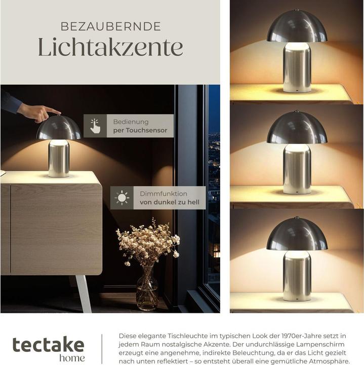 Actual product image tectake small retro table lamp Kade, dimmable, 40W