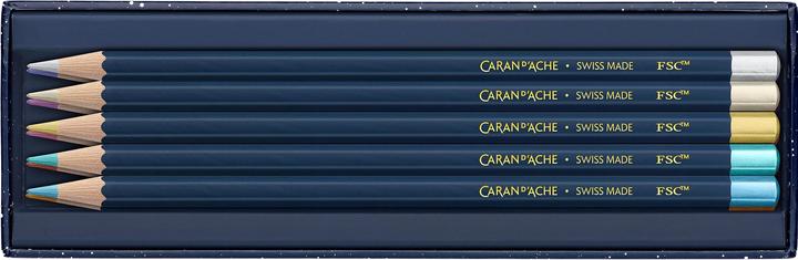 Actual product image Caran d'Ache Cosmic Blue colour set special edition (Multicolor, 10 metallic colours, 10 x)