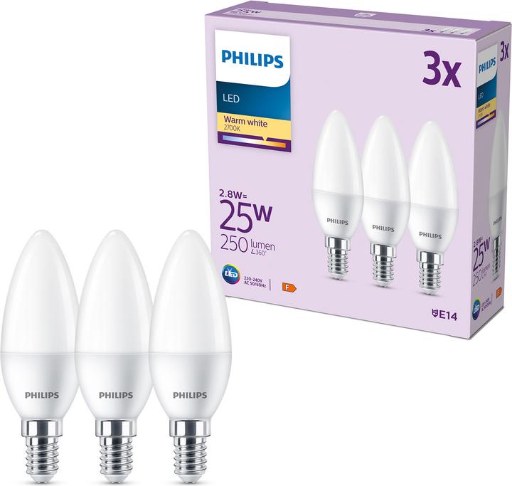 Actual product image Philips Led lamp (E14, 250 lm, 3 x)