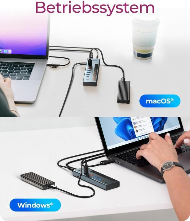 Productafbeelding Icy Box IB-HUB1743-CPD (USB-A, USB-C, 9 ports)