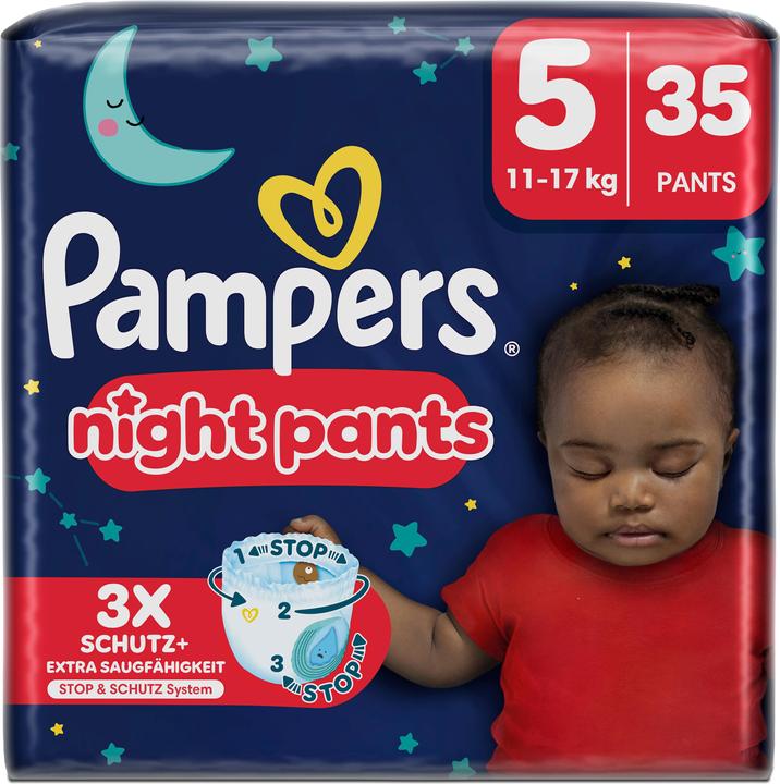 Image du produit Pampers Night Pants (Taille 5, Pack, 35 pièce(s))