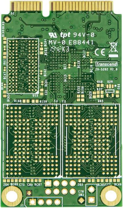 Produktbild Transcend 128GB, mSATA SSD, SATA3, 3D TLC, PE: 3K, Wide Temp. (128 GB, mSATA)