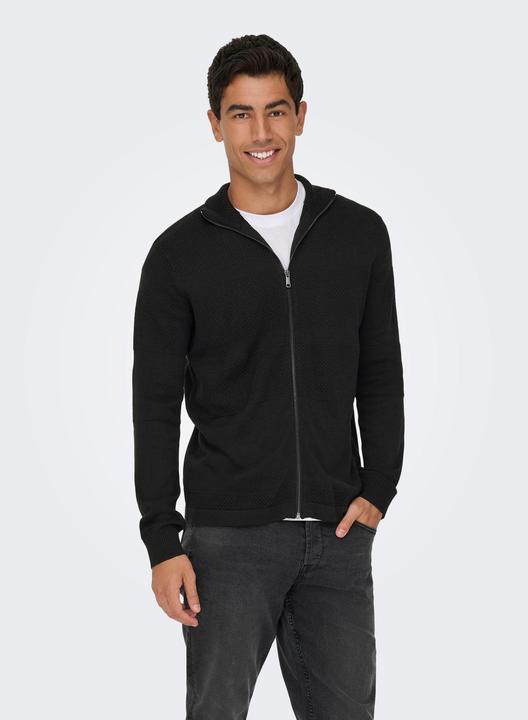 Produktbild Only & Sons Onsmalik Reg 12 Pin Zip Cardigan Knit (S)